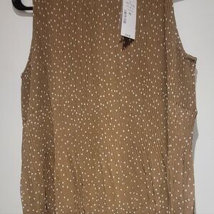 rickie women sleeveless blouse with dots